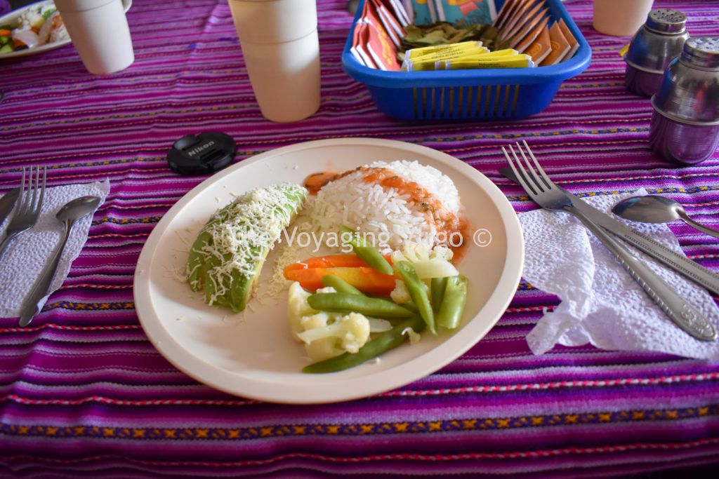 Meal on Inca Trail